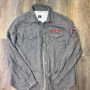 Levi's NFL San Francisco 49ers Shacket - Heather Gray - Men's XXL